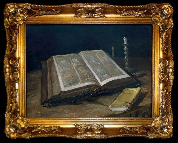 framed  Vincent Van Gogh Stilleven met bijbel, ta009-2